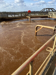 Wastewater treatment unit at food processing facility.